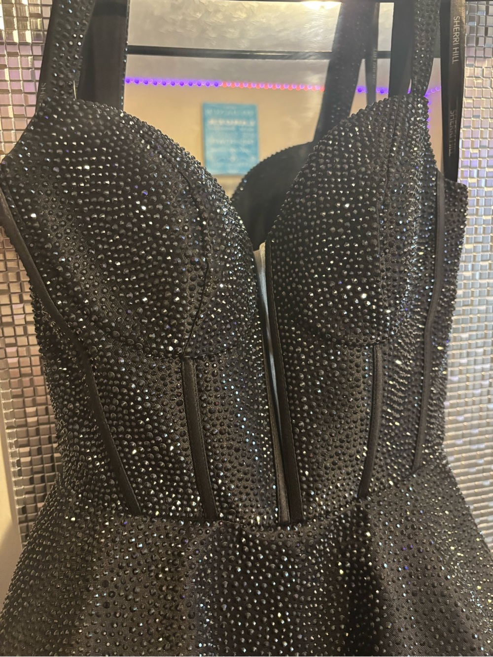 Sherri Hill Black Sequin Ball Gown - Picture 3 of 8